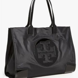 Tory Burch Women's Ella Patent Tote, Black, One Size